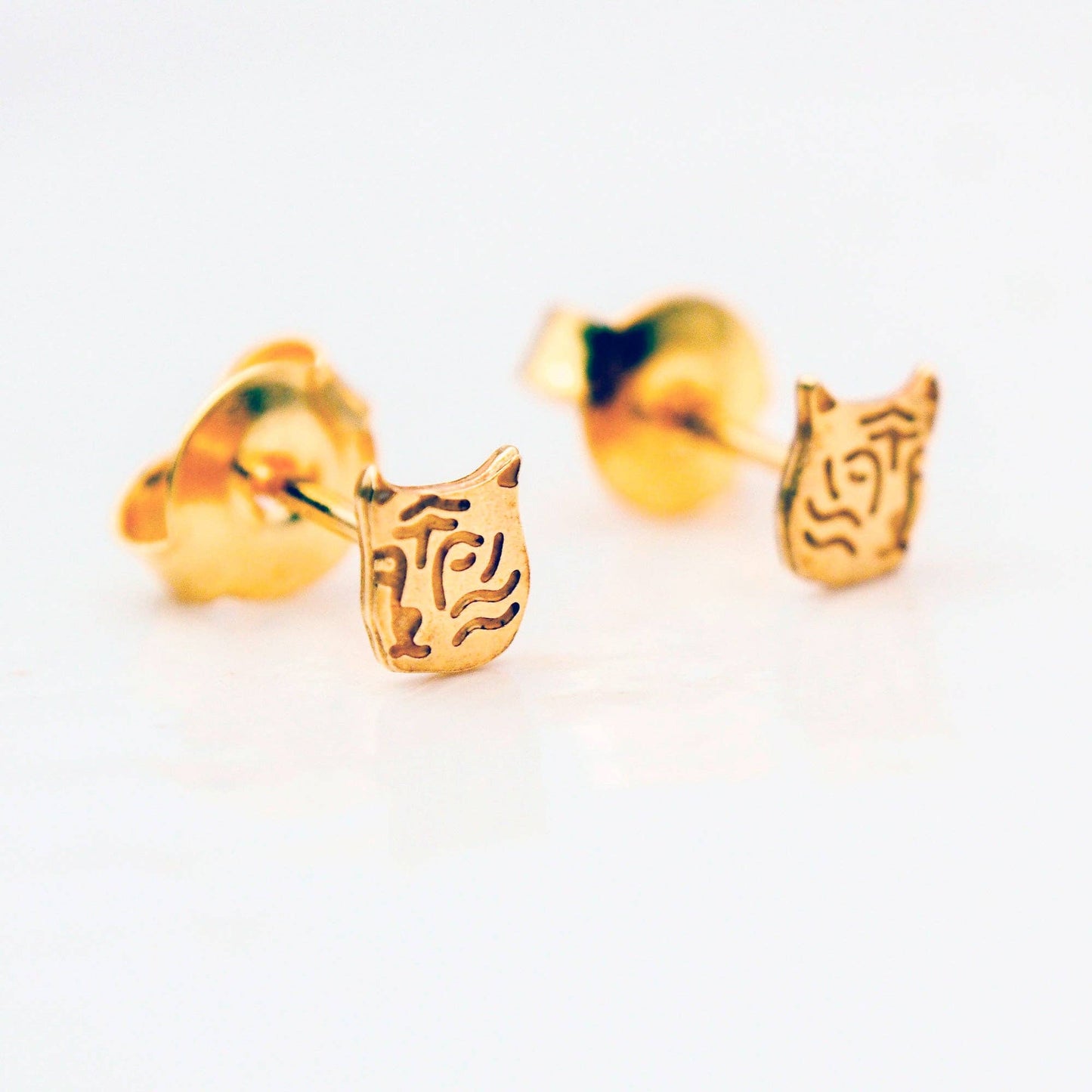 Orecchini tigre placcati in oro fino 24 carati