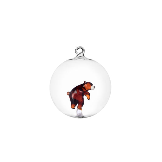 Pallina di Natale in Vetro - Orso Bruno