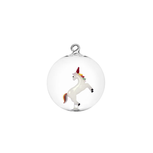 Pallina di Natale in Vetro - Unicorno
