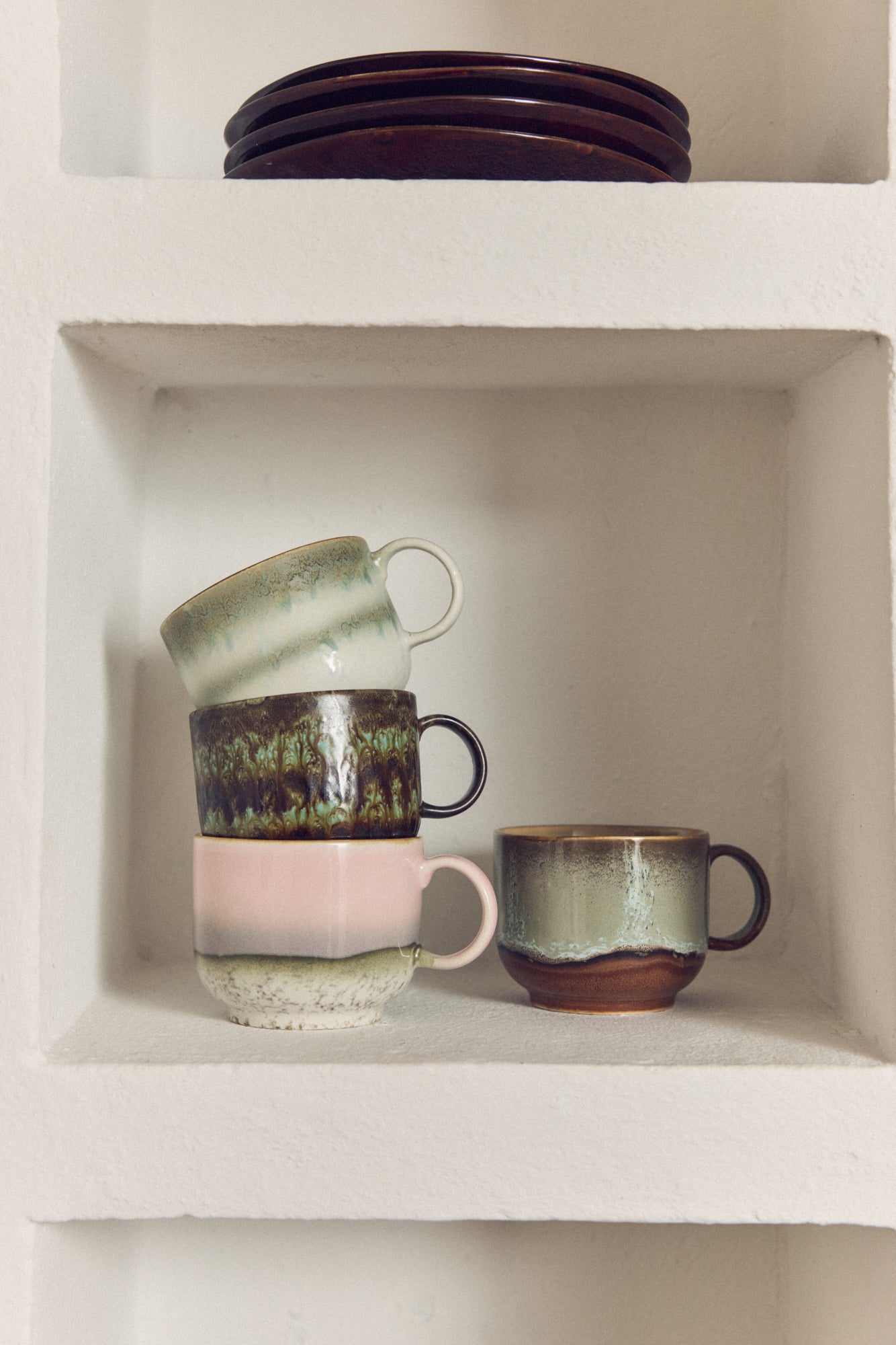 Set 2 Tazze da Thè 70s ceramics - Nova