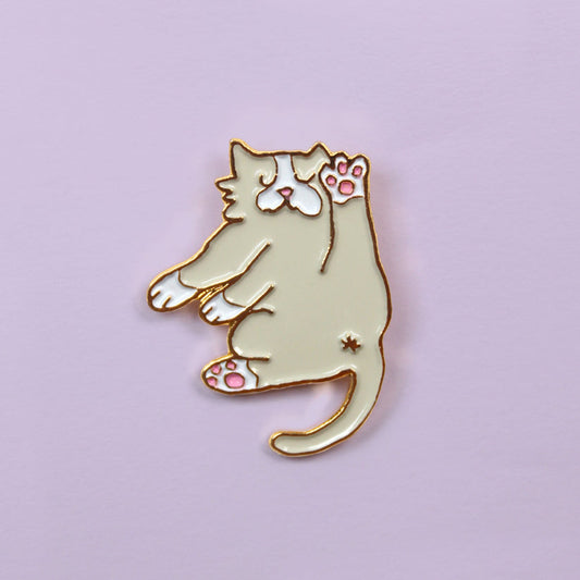 Spilla in metallo - Flexible Cat