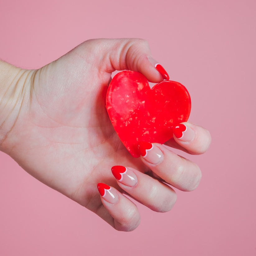Molletta per i capelli - Cuore Rosso