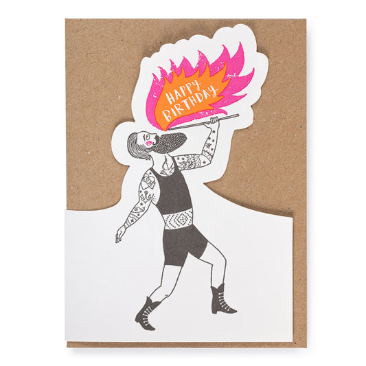 Biglietto d'auguri -Happy Birthday Fire Breather