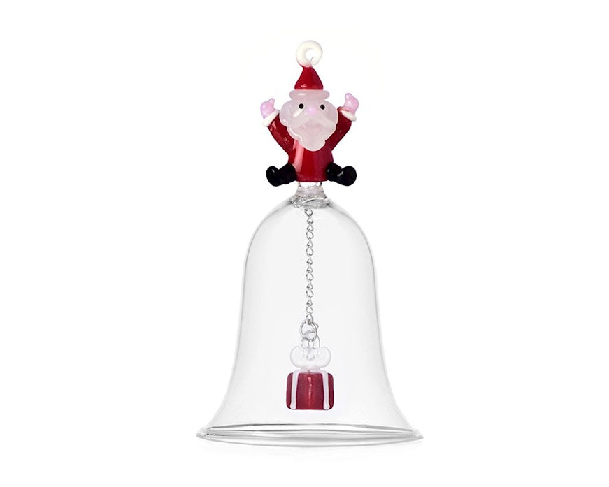 Campanella di Natale in Vetro - Babbo Natale