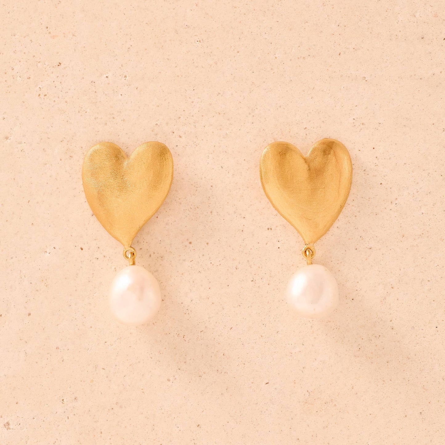 Orecchini Ángel a cuore | Gioielli in oro impermeabili
