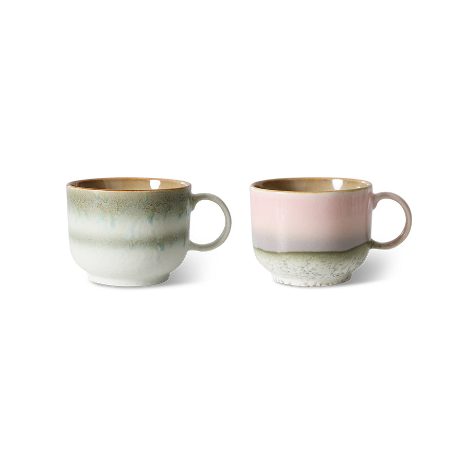 Set 2 Tazze da Thè 70s ceramics - Nova