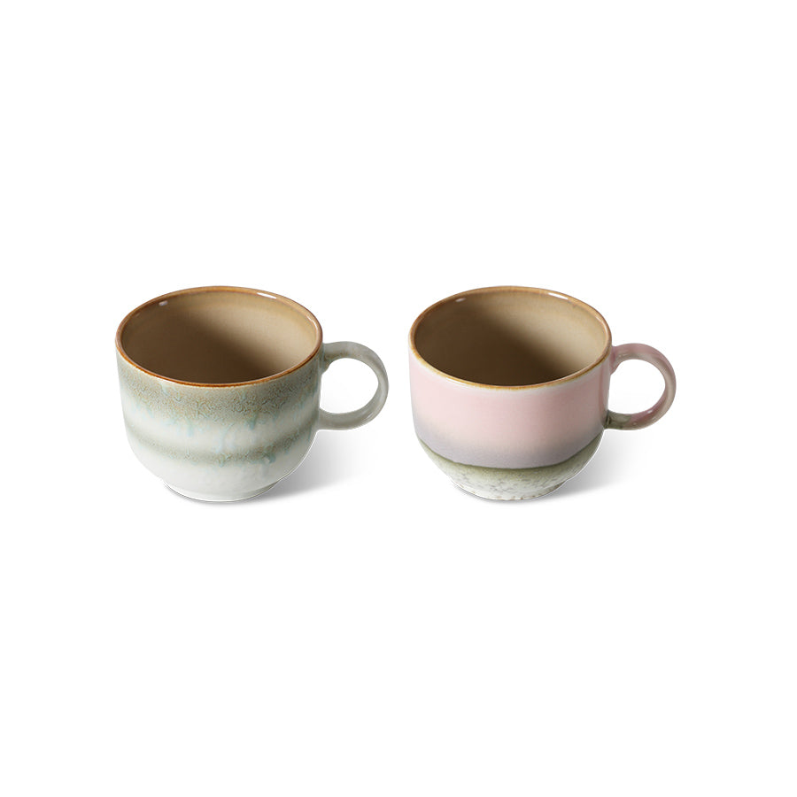 Set 2 Tazze da Thè 70s ceramics - Nova