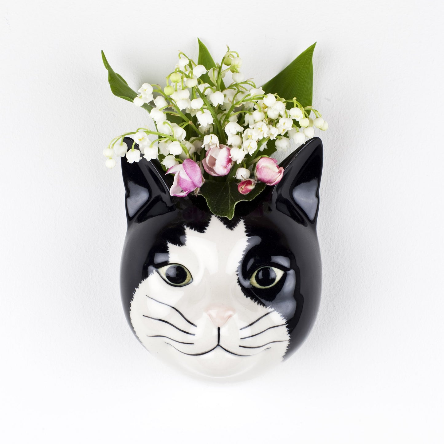 Vaso da muro Gatto Bianco e Nero
