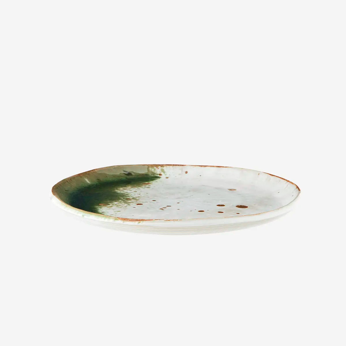 Piatto Piano - Verde e bianco 21 cm